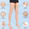 Athbavib 20-30mmHg Compression Stockings for Women and Men, Thigh High Open Toe Medical Graduated Compression Socks, Best Support for Treatment Varicose Veins Swelling (Beige,Small) view 4