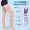 Athbavib 20-30mmHg Compression Stockings for Women and Men, Thigh High Closed Toe Medical Graduated Compression Socks, Best Support for Treatment Varicose Veins Swelling (Beige,Medium) view 3