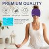EXQUISLIFE Migraine Headache Relief Cap, Gel Ice Head Wrap, Hot and Cold Therapy, Headache Eyes Mask for Sinus, Puffy Eyes, Tension and Stress Relief (Purple) view 4