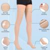 Athbavib 20-30mmHg Compression Stockings for Women and Men, Thigh High Closed Toe Medical Graduated Compression Socks, Best Support for Treatment Varicose Veins Swelling (Beige,4X-Large) view 4