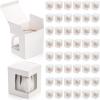 AVLA 50 Pack Gift Boxes for Sublimation Mugs, 4.3x4.3x5'' Small White Packaging, 12OZ 15OZ Transparent Cups Wrapping With Clear View Window, Cupcake Christmas Ornament Box for Wedding view 1