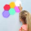 Tujoe 6 Pcs Hexagon Autism Lights LED Wall Panels Touch Sensitive Lights Visual Stimulation for Home Living Room Kids Bedroom Decor Autism Gift Adults view 1