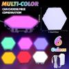 Tujoe 6 Pcs Hexagon Autism Lights LED Wall Panels Touch Sensitive Lights Visual Stimulation for Home Living Room Kids Bedroom Decor Autism Gift Adults view 2