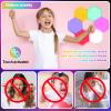 Tujoe 6 Pcs Hexagon Autism Lights LED Wall Panels Touch Sensitive Lights Visual Stimulation for Home Living Room Kids Bedroom Decor Autism Gift Adults view 3