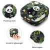 RODAILYCAY Sanitary Napkin Storage Bag, Zipper Period Pouch for Teen Girls Women, Portable Menstrual Tampons Collect Bags Panda view 3