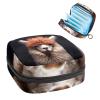 Alpaca Menstrual Pad Purse for School, Tampons Collect Pouch for Women Girls, Soft Sanitary Napkin Disposal Bags view 1