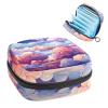 RODAILYCAY Sanitary Napkin Storage Bag for Women Cute, Feminine Menstruation Pad Holder for Period, Portable Zipper Menstrual Pad Bags Clouds view 1