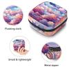 RODAILYCAY Sanitary Napkin Storage Bag for Women Cute, Feminine Menstruation Pad Holder for Period, Portable Zipper Menstrual Pad Bags Clouds view 3