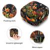 RODAILYCAY Sanitary Napkin Storage Bag, Zipper Period Pouch for Teen Girls Women, Portable Menstrual Tampons Collect Bags Starry Sky and Plants view 3