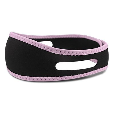 Adjustable Anti-Snoring Chin Strap - Chin Strap for Snoring - Chin Straps to Keep Mouth Closed While Sleeping, Breathable and Effective (Pink)