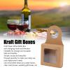 25pcs Kraft Paper Wine Bottle Box with Window Valentine Boxes for Treats Wine Box, Hanging Foldable Gift Boxes Empty Wine Bottles for Decoration Bottle Hanger Favor Box view 3