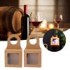 25pcs Kraft Paper Wine Bottle Box with Window Valentine Boxes for Treats Wine Box, Hanging Foldable Gift Boxes Empty Wine Bottles for Decoration Bottle Hanger Favor Box view 4