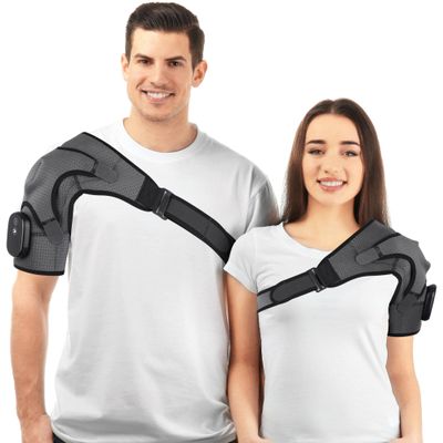 Atlodas Heated Shoulder Wrap, Shoulder Heating Pads Massager for Men Women, Electric Cordless Vibration Massage Heated Shoulder Braces with 3 Heating Setting, Left Right Shoulder Massage