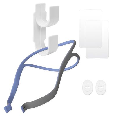 Replacement Headgear Compatible with ResMed AirFit P10 Nasal Pillow Mask, Headgear Strap,Includes 1 Pairs Adjustment Clips and 1 Pieces Hose Hanger