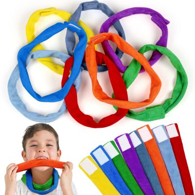 Hicarer 8 Pieces Chew Necklaces for Sensory Kids, Soft and Absorbent Terry Cloth Teething Chewy Necklace Absorbent Alternative to Chewing Clothing for Boys and Girls (Vivid Colors)