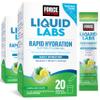 Force Factor Liquid Labs Electrolytes Powder PacketsLemon LimeHydration Packets to Make Electrolyte Water with 5 Essential Electrolytes, Vitamins, Minerals, and Antioxidants, 40 Stick Packs, 2-Pack view 1
