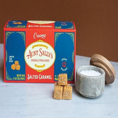 Aunt Sally's Creamy Salted Caramel Pralines  12 count box- New Orleans Most Famous Praline- Handmade Pecan Candy
