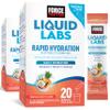 Force Factor Liquid Labs Electrolytes Powder, Hydration Packets to Make Electrolyte Water with 5 Essential Electrolytes, Vitamins, and Antioxidants, Tropical Fruit Flavor, 40 Stick Packs, 2-Pack view 1