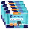 Because Premium Maximum Absorbency Adult Incontinence and Postpartum Bladder Leak Underwear for Women, Heavy Absorbency, Disposable, Black, Small/Medium, 80 Count (4 Packs of 20) view 3