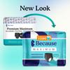 Because Premium Maximum Absorbency Adult Incontinence and Postpartum Bladder Leak Underwear for Women, Heavy Absorbency, Disposable, Black, XLarge, 20 Count view 2