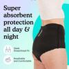 Because Premium Maximum Absorbency Adult Incontinence and Postpartum Bladder Leak Underwear for Women, Heavy Absorbency, Disposable, Black, XLarge, 20 Count view 3