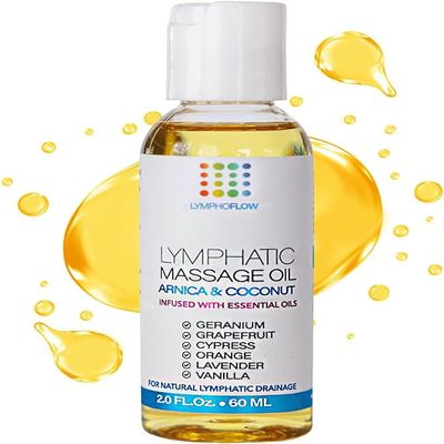 Bruizex Lymphatic Drainage Massage Oil: Arnica and Coconut Oil for Manual Lymph Drainage & Post Surgery Recovery for Liposuction, 360 Lipo, BBL,Tummy Tuck, Lymphedema, Lipedema, Lipo Foam- 2.0 oz