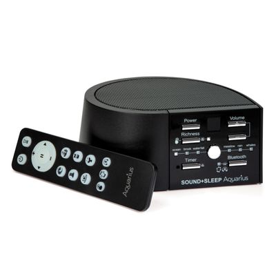 Adaptive Sound Technologies Sound + Sleep Aquarius Aquatic Noise Machine - White Noise Machine - Non-Looping Water Sounds for Sleep & Relaxation - with Timer & Headphone Jack - Black