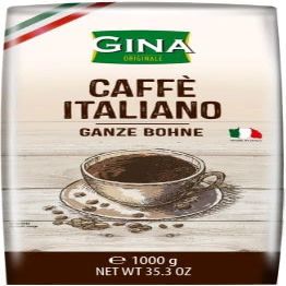 Gina, Coffee Italiano Whole Beans (Espresso Beans) 2.2lb Bag (1 pcs)