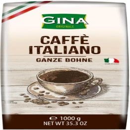 Gina, Coffee Italiano Whole Beans (Espresso Beans) 2.2lb Bag (1 pcs)