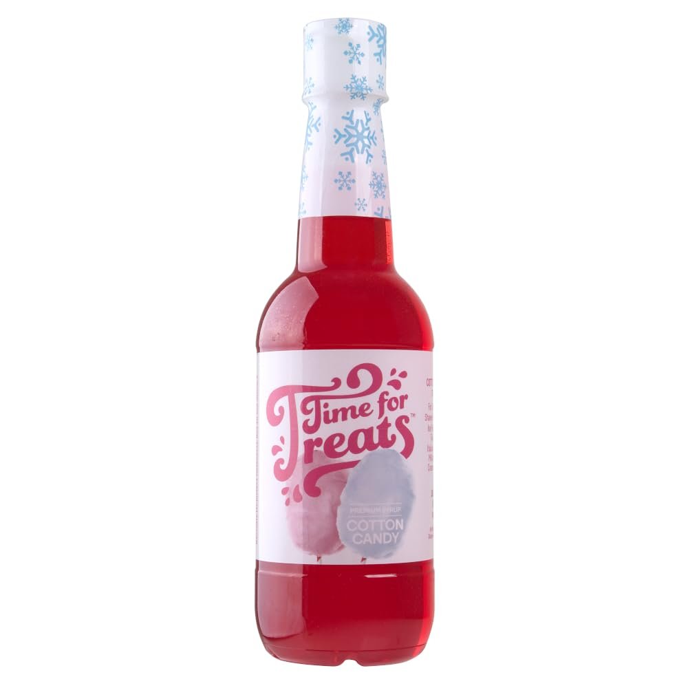 Time For Treats Flavored Syrup 16.9 Fluid Ounce Bottle for Snow Cones, Homemade Sodas, Cocktails, Coffee, Baking and More (Cotton Candy)