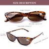 AQWANO 2 Pairs Reading Sunglasses Women Fashion Designer Cat Eye Outdoor Sun Readers Leopard with Spring Hinges Not Bifocals?1.0 view 2