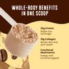 FlavCity Grass Fed Whey Protein Powder - Butter Coffee - 25g Protein, 10g Collagen & 55mg Caffeine - Made with Organic Reishi & Cordyceps - Gluten Free & No Added Sugars (20 Servings) view 4