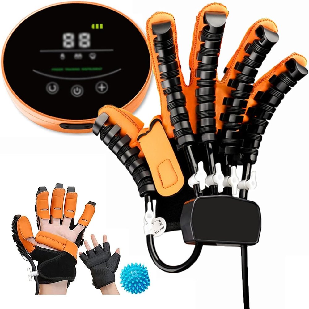 DZKJ Robot Gloves for Hand Training and Rehabilitation for Hemiplegia Stroke Paralysis Arthritis Patient Physical Robotic Gloves for Stroke Rehab for Relieve Wrist and Thumb Pain