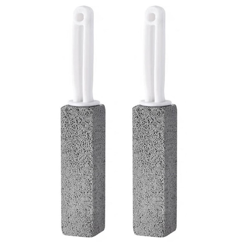 2Pcs Pumice Stone for Toilet Cleaning,Pumice Stone Toilet Bowl Clean Brush,Ergonomic Short Long Handle Toilet Brush,Scratch Free No Dead Corner Toilet Bowl Cleaner Scrubber Bathroom Supplies Short