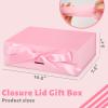 JOHOUSE Pink Gift Box, 10.5" x 7.5" x 3.1" Gift Boxes For Presents With Lids and Magnetic Closure Collapsible For Bridesmaid Proposal, Weddings, Anniversary Present view 2