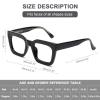 AQWANO Stylish Oversized Reading Glasses for Women Fashion Designer Readers Blue Light Square Computer Glases with Spring Hinge, Black 1.75 view 2