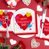 50-Pack Valentine's Day Napkins 3-Ply - Love-Heart Themed Disposable Paper Napkins for Romantic Celebrations - 6.5" Red Heart Napkin Valentine's Day Party Supplies & Decorations view 3