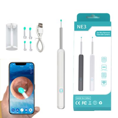 mcgotasy AEX Earpick, NE3 - CleanEar Pro, Rechargeable Ear Wax Removal Tool with Camera (White)