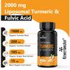 2000 mg Liposomal Turmeric Curcumin with Black Pepper & Ginger for Superior Absorption with Fulvic Acid and Humic Acid (60 Count (Pack of 2)) view 2
