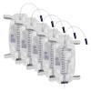 5 Pack Easy-Tap Leg Bag with Anti-Reflux Valve, 1000ml Catheter Bags with 2 Cloth Straps, Disposable Urine Leg Bag for Home Care Easy Flip Drain view 1