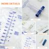 5 Pack Easy-Tap Leg Bag with Anti-Reflux Valve, 1000ml Catheter Bags with 2 Cloth Straps, Disposable Urine Leg Bag for Home Care Easy Flip Drain view 3