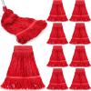 Nuogo 10 Pcs Commercial Mop Head Replacement Floor Cleaning Wet Heavy Duty Commercial Mop Refills General Cleaning(27.6 Inch,Red) view 1