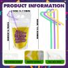 24 Set Mardi Gras Drink Pouches with Straws Mardi Gras Carnival Themed Party Favors Supplies Drink Pouches Cups view 2