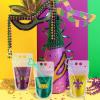 24 Set Mardi Gras Drink Pouches with Straws Mardi Gras Carnival Themed Party Favors Supplies Drink Pouches Cups view 4