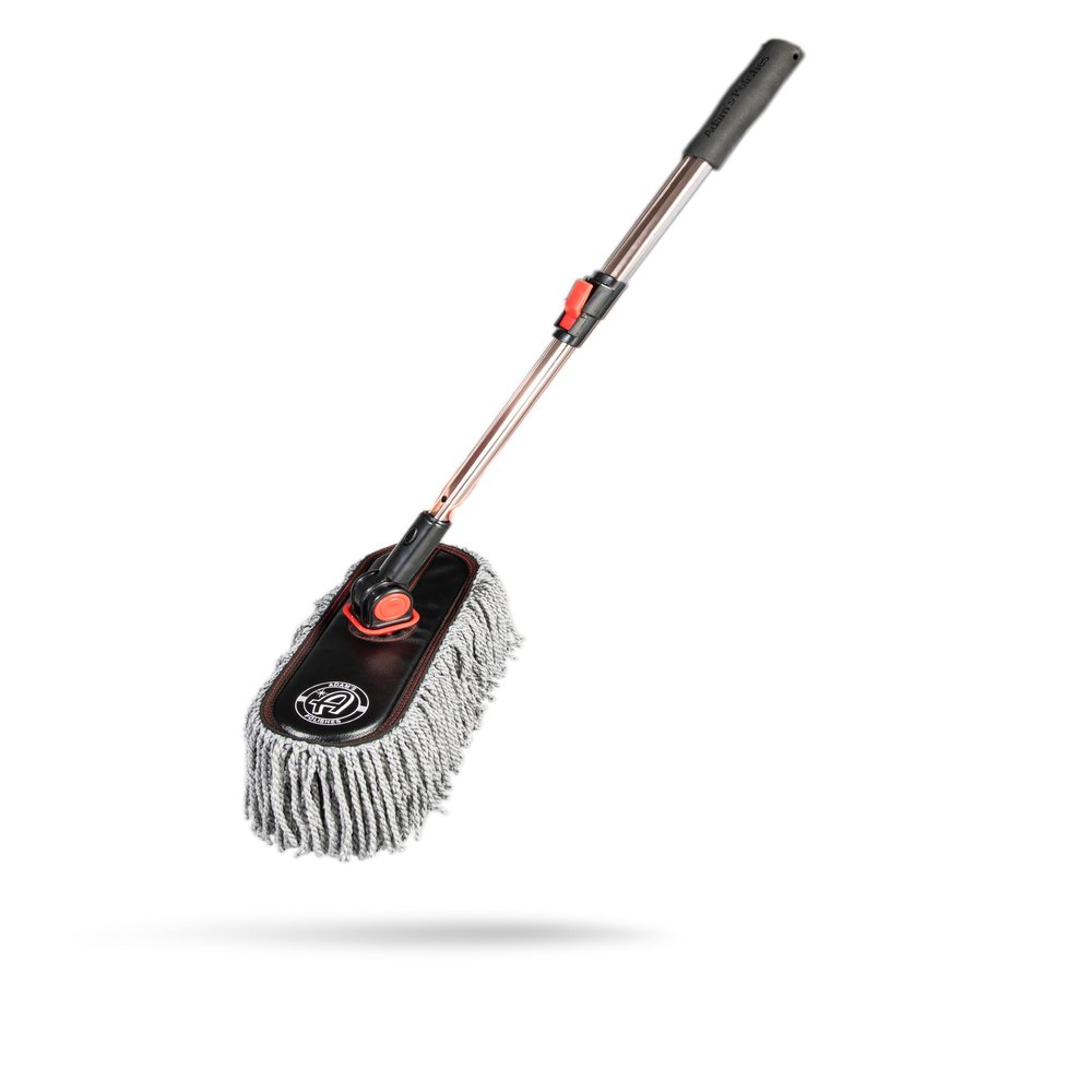 Adam's Polishes Microfiber Duster  Exterior Soft Premium Large Car Duster Kit Extendable Handle with Long Pole, Safe On Paint & Removes Dust, Pollen, Dirt, Cotton, Hair & More