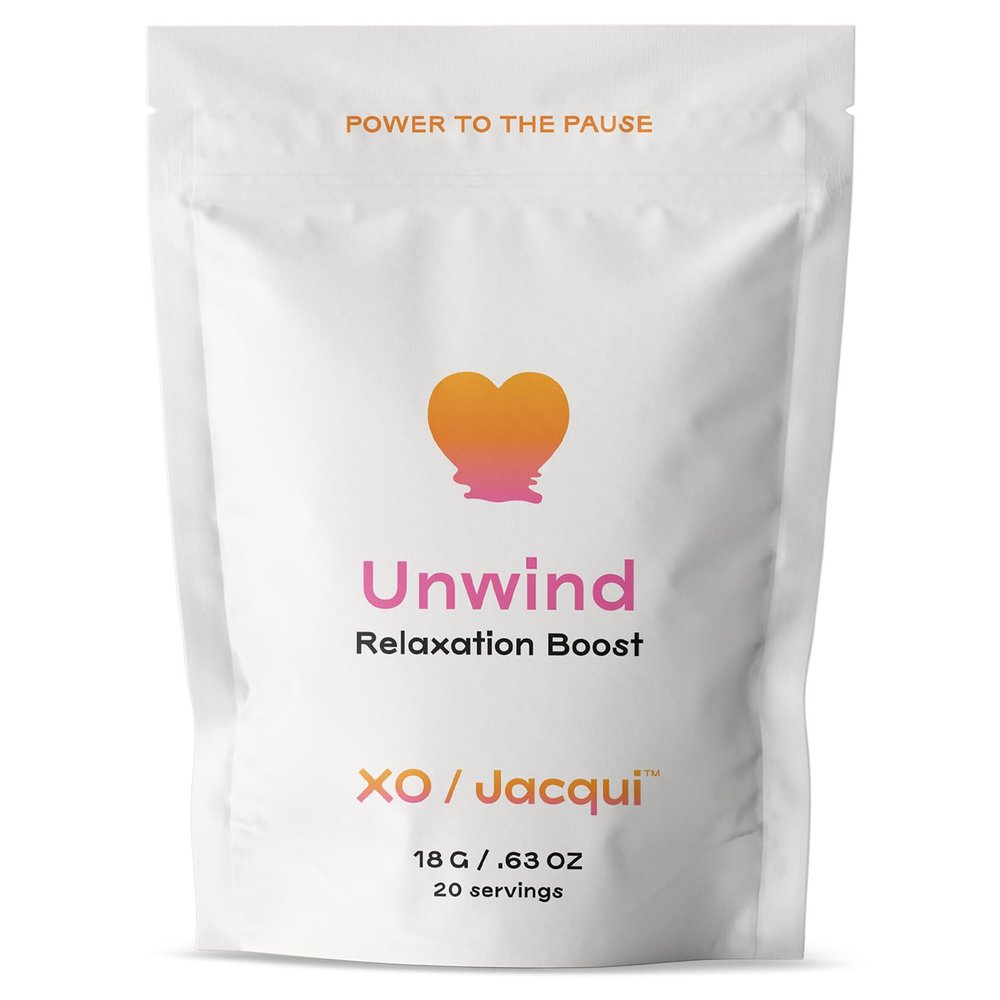 XO Jacqui Unwind Boost Calming Natural Organic Menopause Support for Stress Relief Add-on Booster Protein Powder Helps Relieve Menopausal Symptoms - with Organic Chamomile, Lavender & Lemon