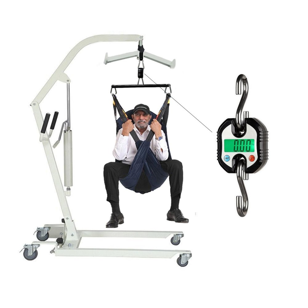 Hoyer Lift Scale for Home Use - Simple and Fast, Maximum Weight 330lb (Black)