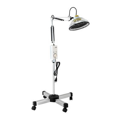 250W Red Light Infrared Light Lamp for Body Face Pain, Height Free Adjustment with Stand for Relieve Body Joint Pain and Muscle Aches Infrared Light Portable Home Use (Infrared Light)