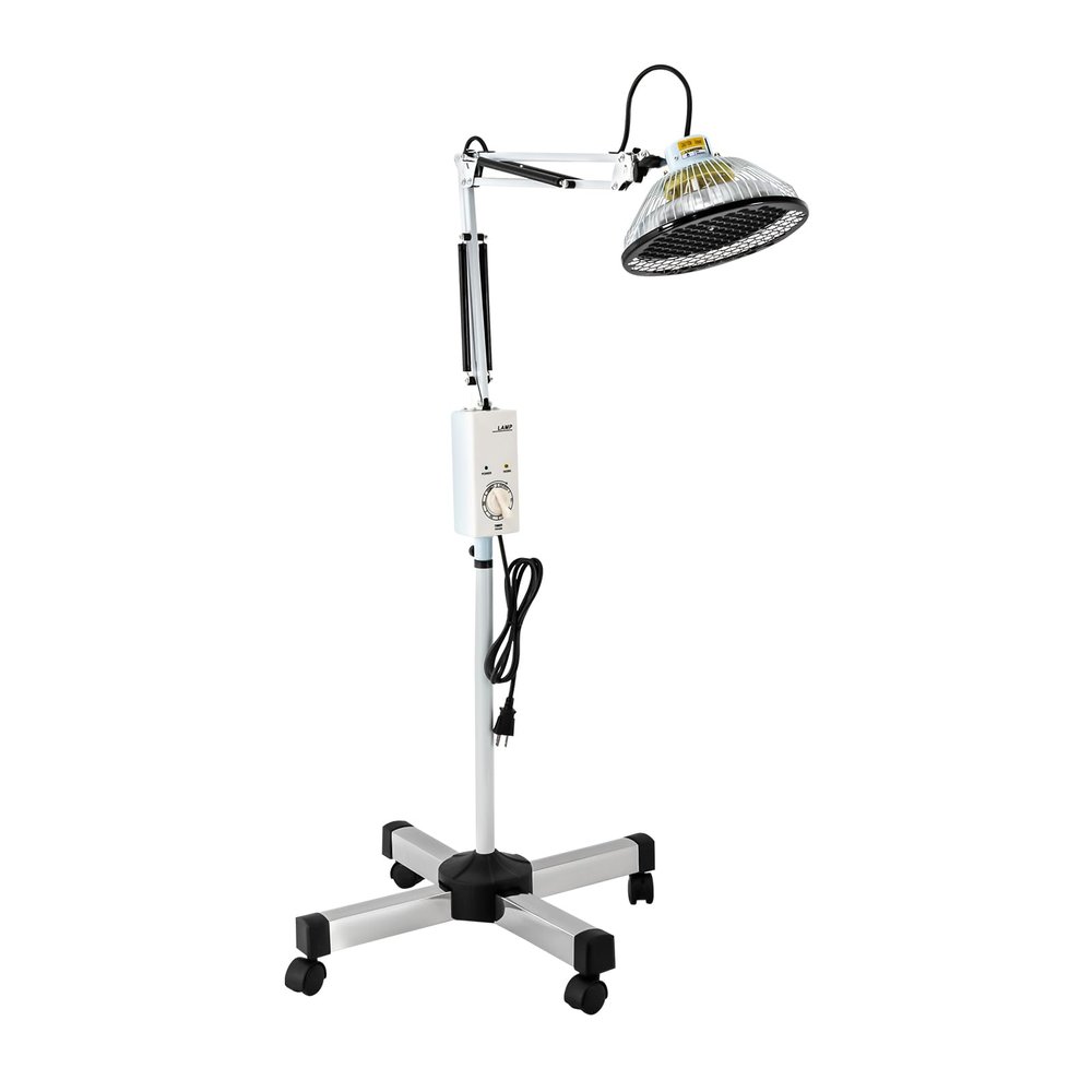 250W Red Light Infrared Light Lamp for Body Face Pain, Height Free Adjustment with Stand for Relieve Body Joint Pain and Muscle Aches Infrared Light Portable Home Use (Infrared Light)