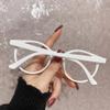 Reading Glasses Fashion Lightweight Large Round Frames Computer Reading with Spring Hinges for Women and Men(White,+1.0) view 2